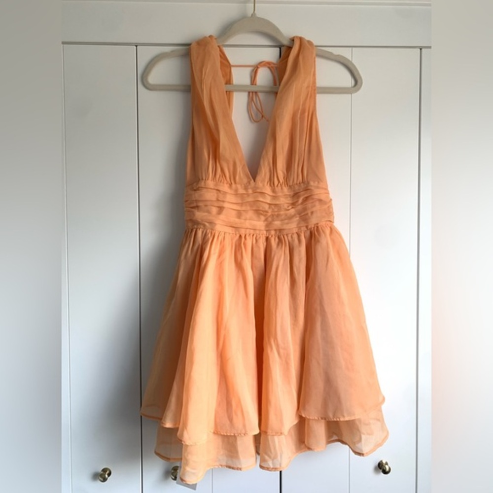 Abercrombie‎ & Fitch Womens Flirty Drama Mini Dress Orange Small SP